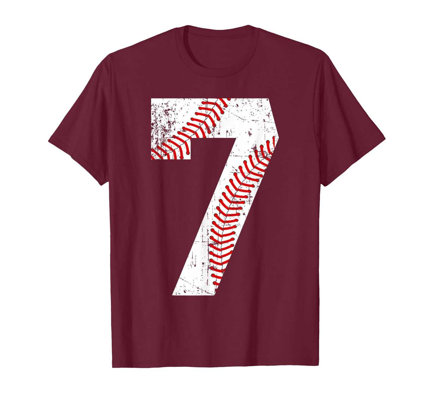 Vintage Baseball 7 Jersey Number T-Shirt