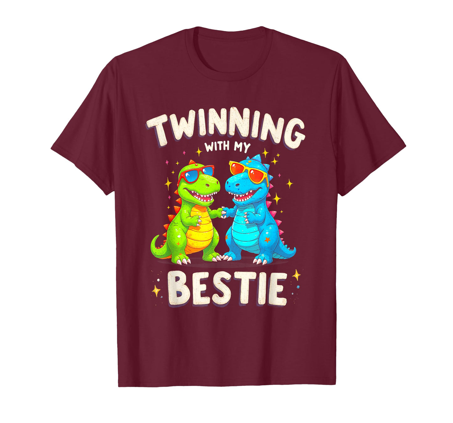 Twinning With My Bestie T-Rex Dinosaur Twin Day Spirit Week T-Shirt