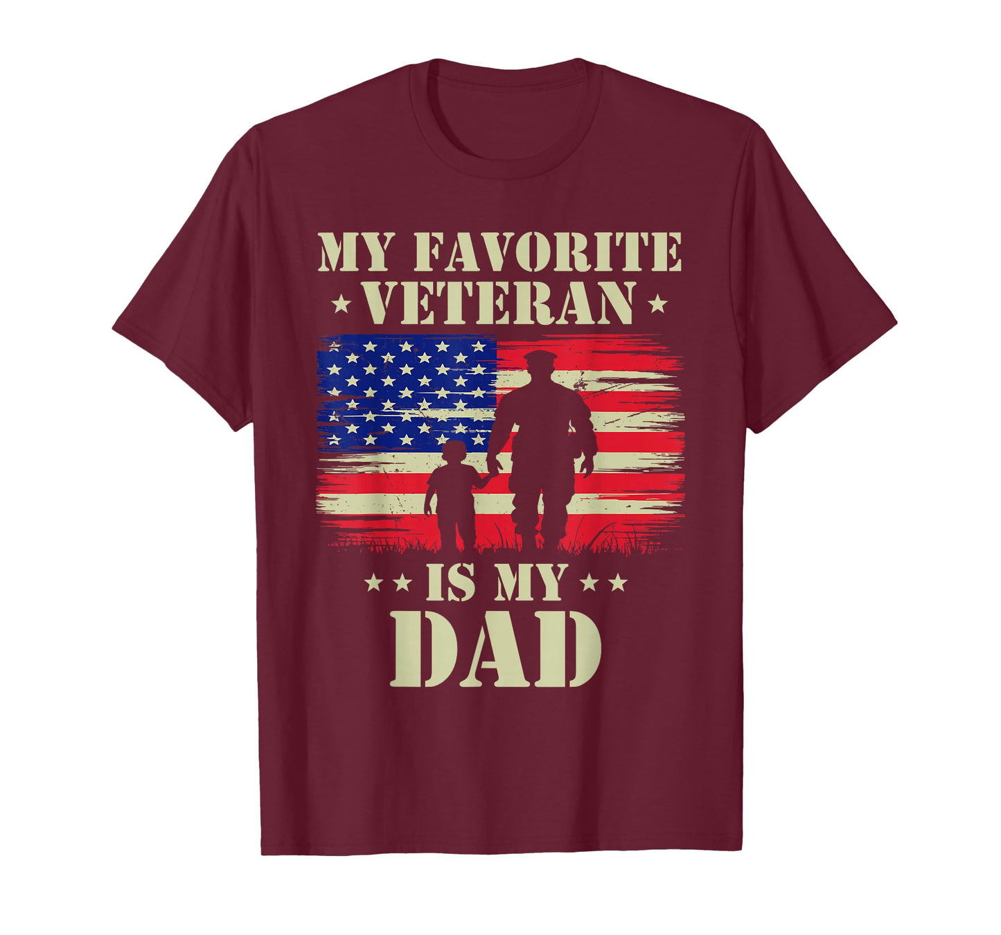 Father Veterans Day My Favorite Veteran is My Dad Proud Kids T-Shirt