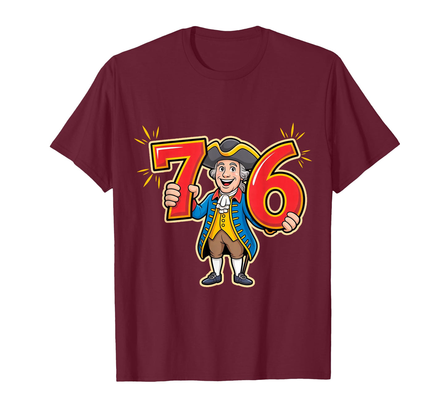 Funny 6-7 7-6 George Washington Seven Six Teacher American T-Shirt