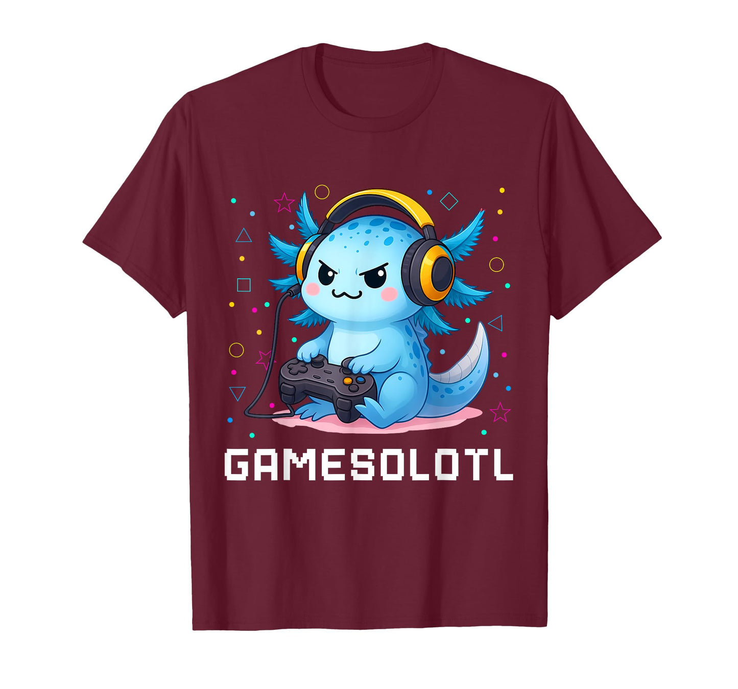 Gamesolotl Axolotl Fish Gamer Funny Gaming for Boys Kids T-Shirt