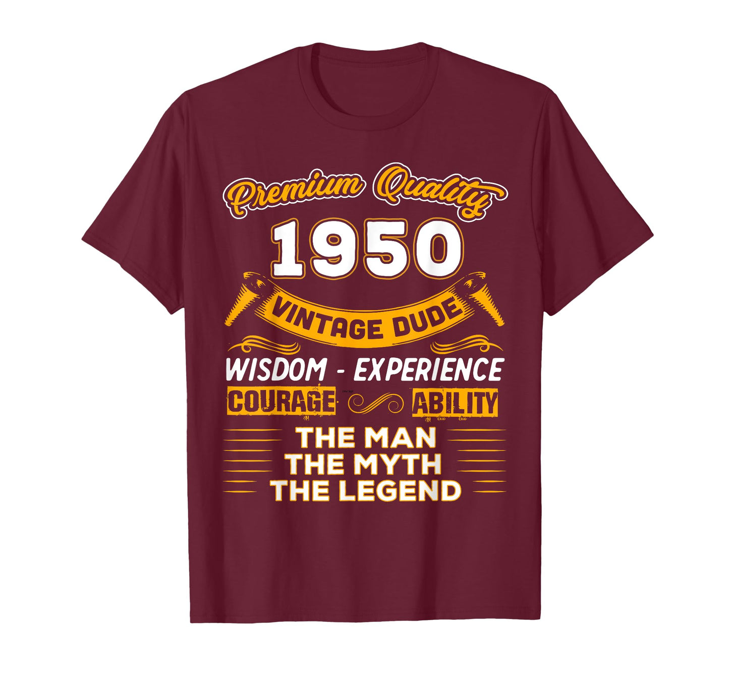 The Man Myth Legend 1950 75th Birthday Gift 75 Years Old T-Shirt