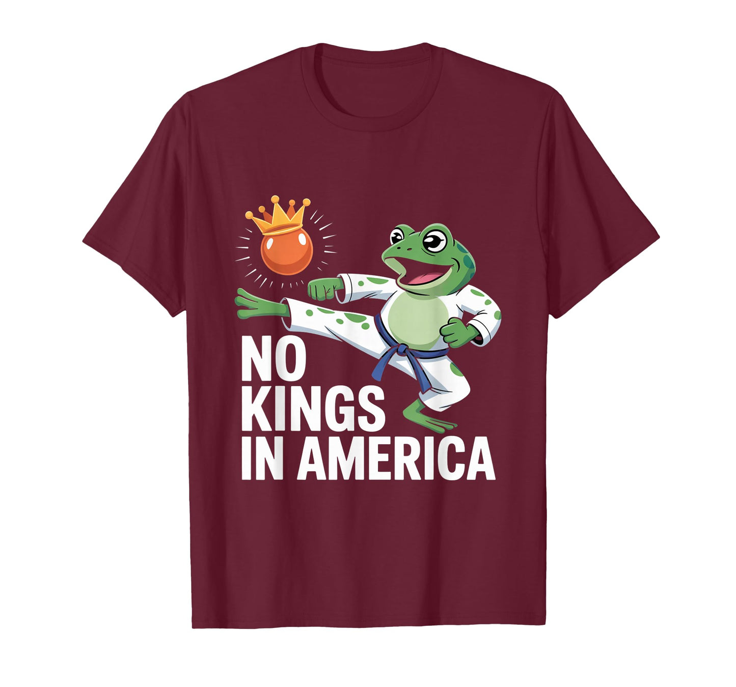 Funny No Kings in America Frog Portland Frog Resist Cool Fun T-Shirt