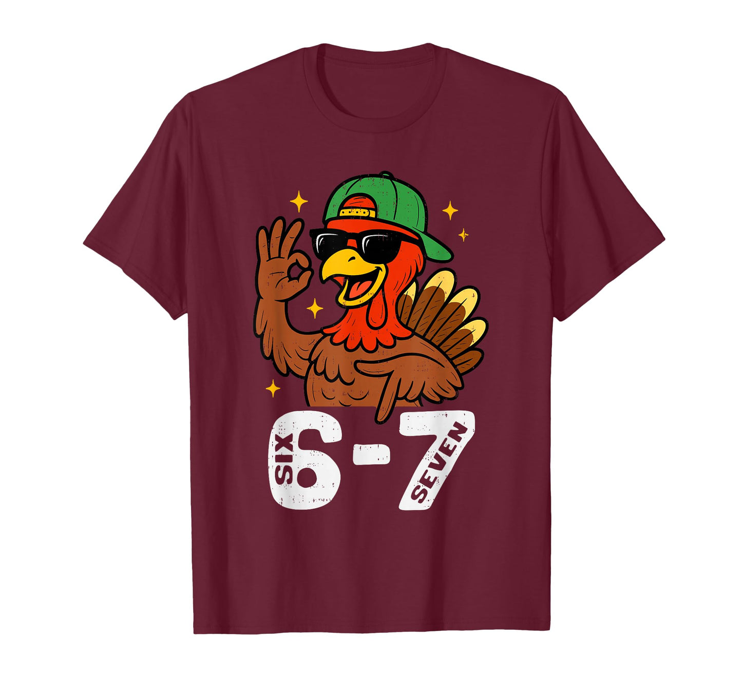 6 7 Six Seven Turkey Gen Z Alpha Meme Slang Teen Boys Kids T-Shirt