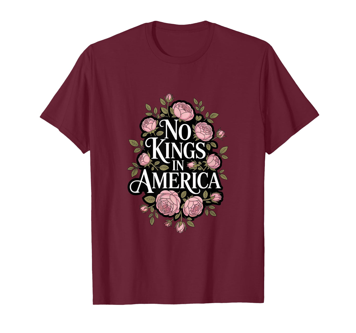 Retro Vintage Pink 70s Womens No Kings In America T-Shirt