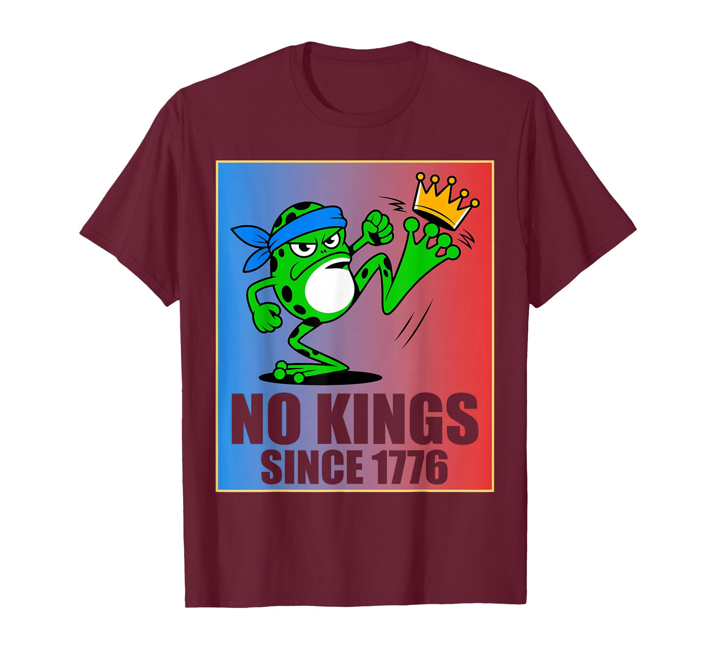 No Kings Since 1776 America Men Women Portland Frog Protest T-Shirt