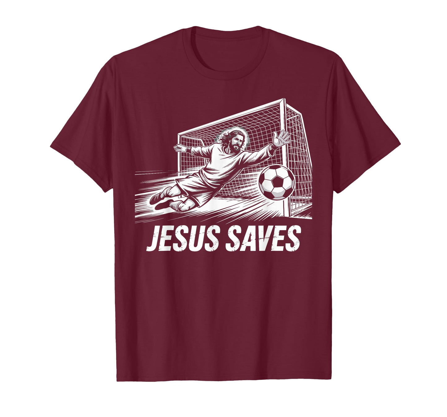 Soccer Goalie Goalkeeper Jesus Saves Christian Soccer Player T-Shirt