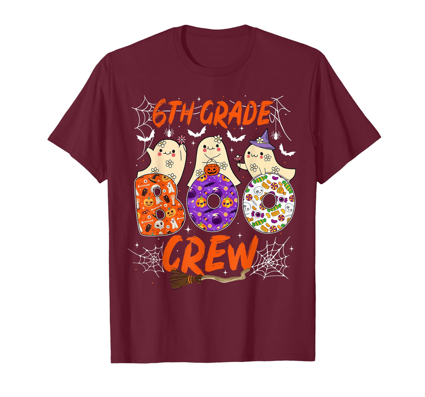 6th Grade Boo Crew Funny Sixth Grade Halloween Teacher Kid T-Shirt