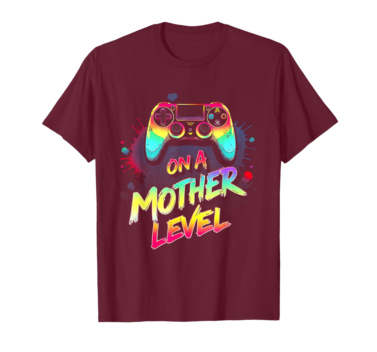 On A Mother Level Up Mothers Day Gamer Mom Retro Controller T-Shirt