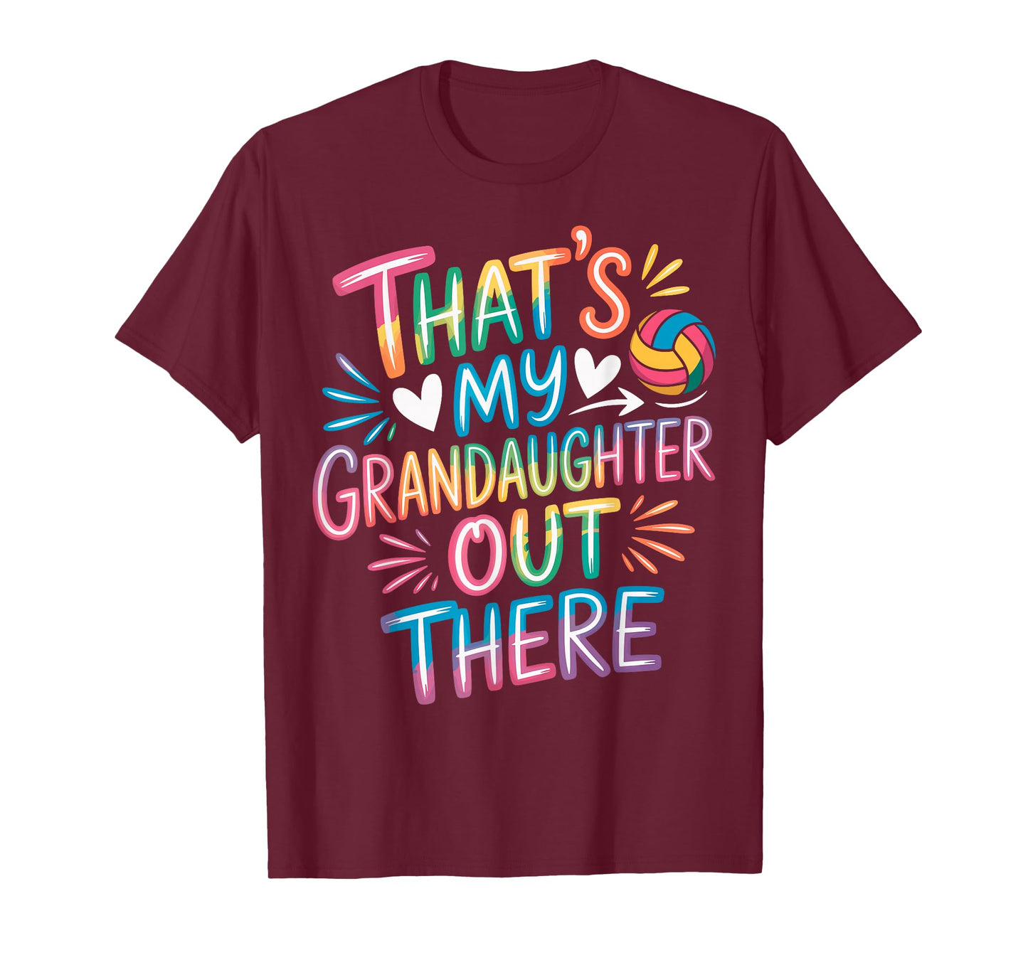 That's My Granddaughter Out There Volleyball Grandma Fan T-Shirt