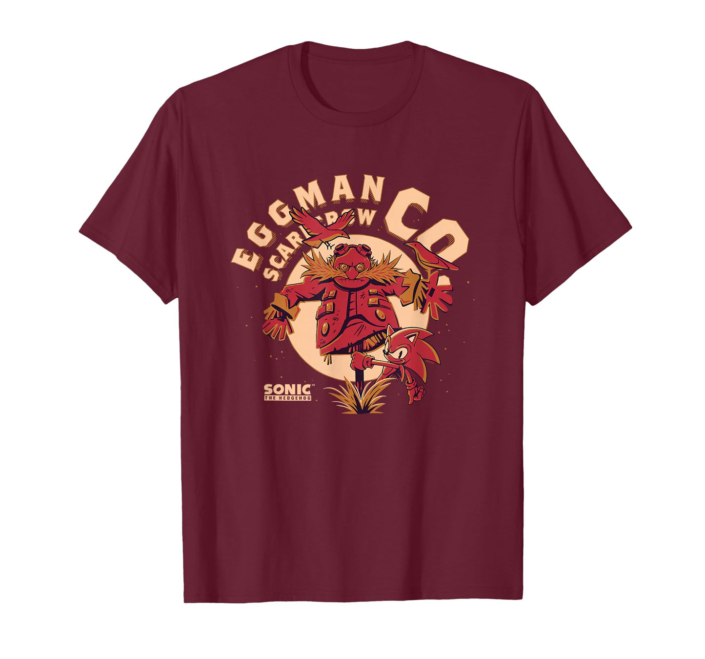 Sonic The Hedgehog Halloween Eggman Scarecrow Co. Vintage T-Shirt