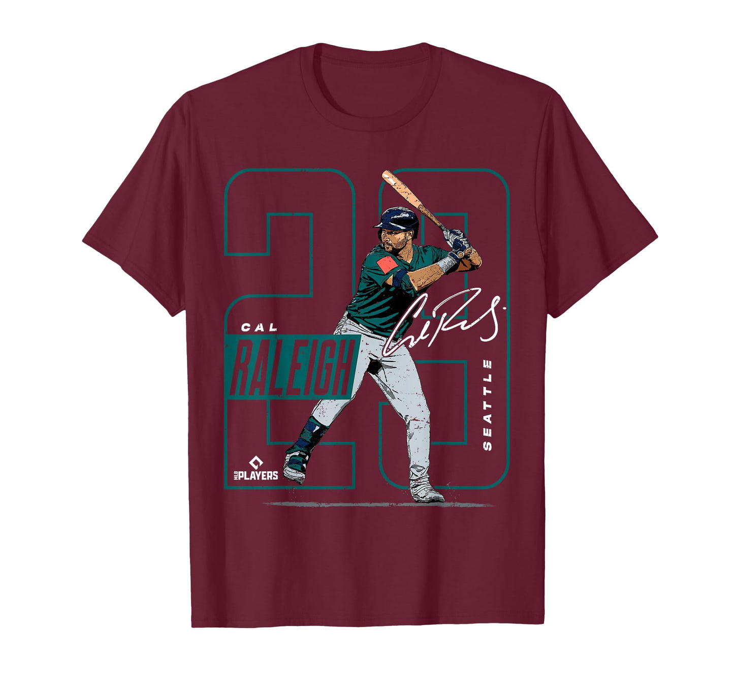 Cal Raleigh | Seattle MLB Baseball Players | MLBCRA202M T-Shirt