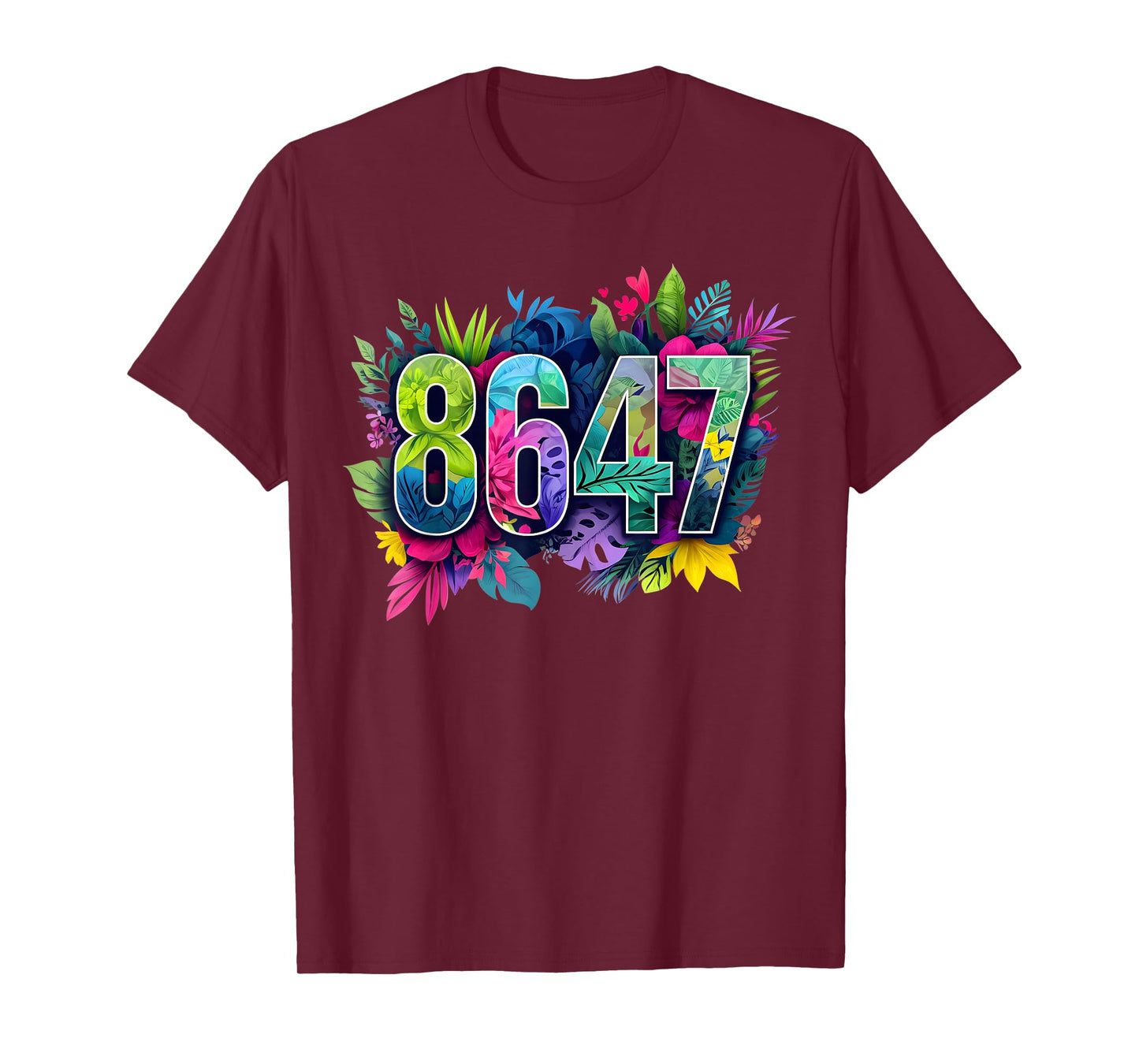 Anti Trump 8647 Floral Resist 86 47 Impeach Trump Impeach 47 T-Shirt