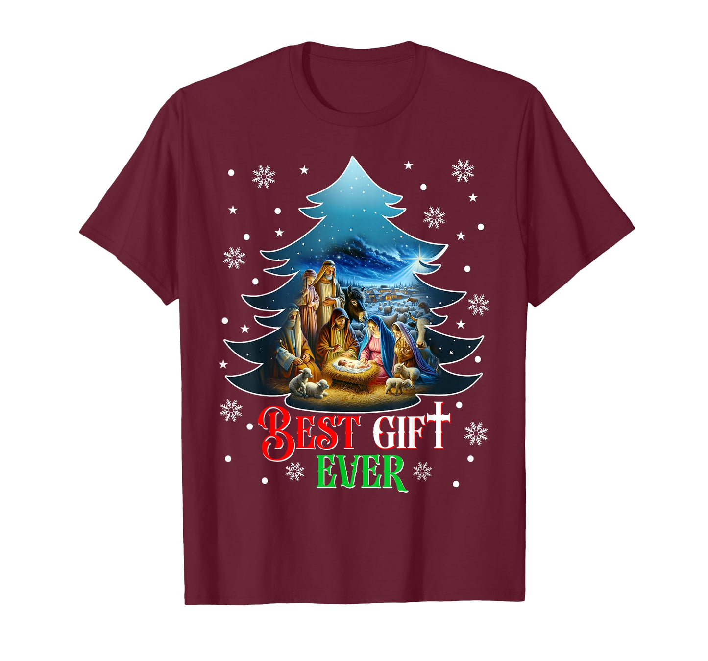 Best Ever Christmas Jesus Nativity Scene Merry Christmas T-Shirt