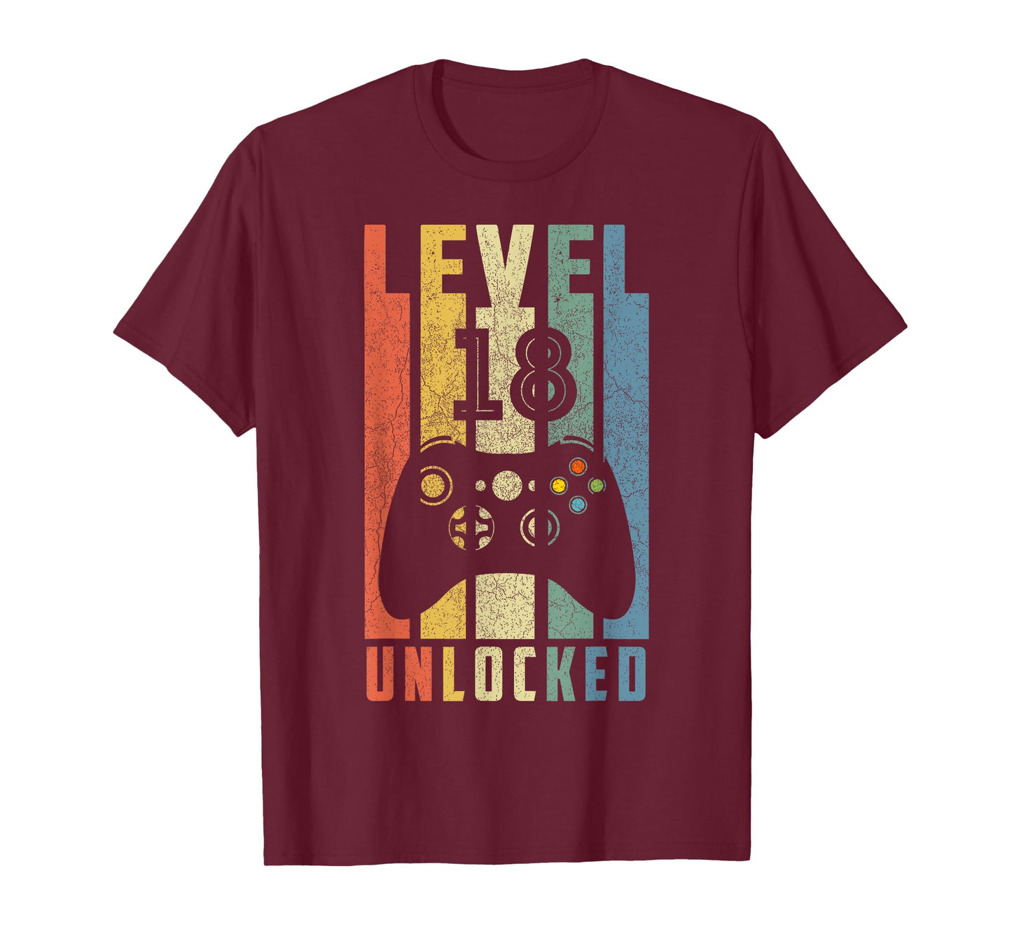 Level 18 Unlocked Tshirt 18th Video Gamer Birthday Boy Gifts T-Shirt