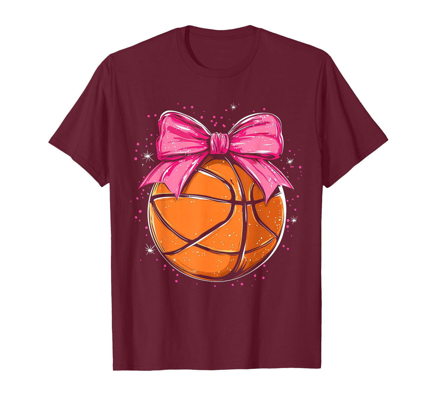 Basketball Coquette Bow Cute Basketball Player T-Shirt