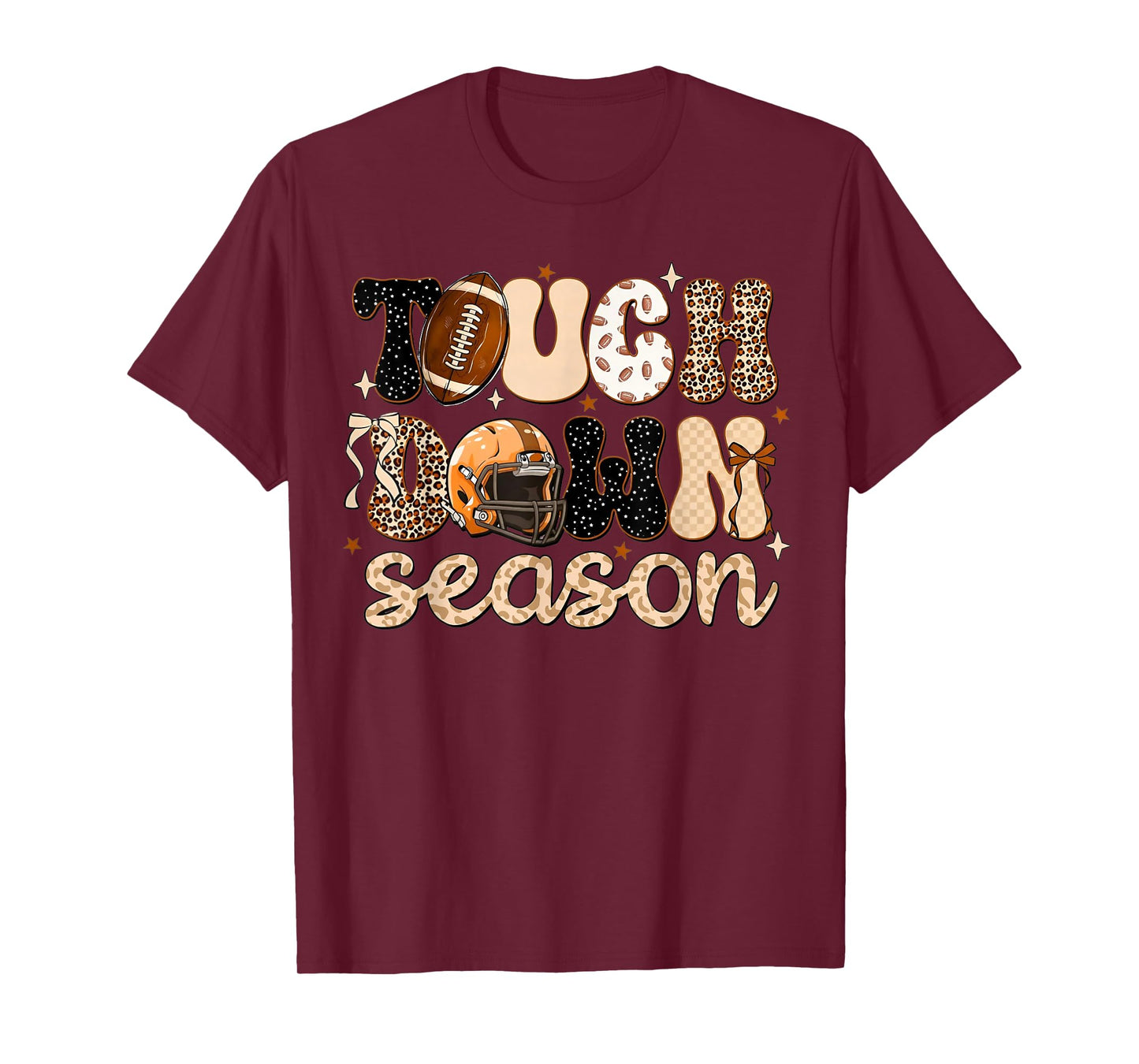 Goose Touch Down Season Fall Game Day Vibes Football Mama T-Shirt