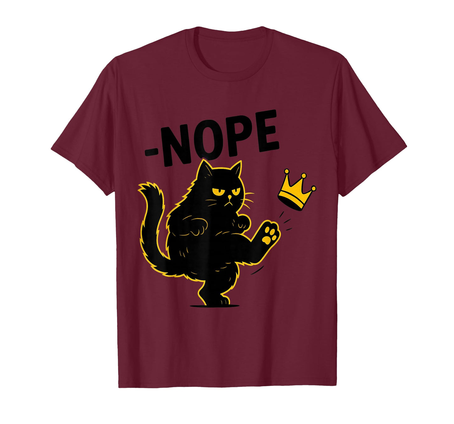 No Kings Nope t Shirt No Kings in America Black Cat T-Shirt