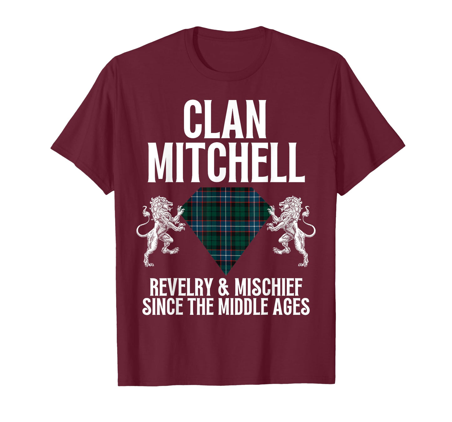 Mitchell Clan Scottish Name Coat Of Arms Tartan Family Party T-Shirt