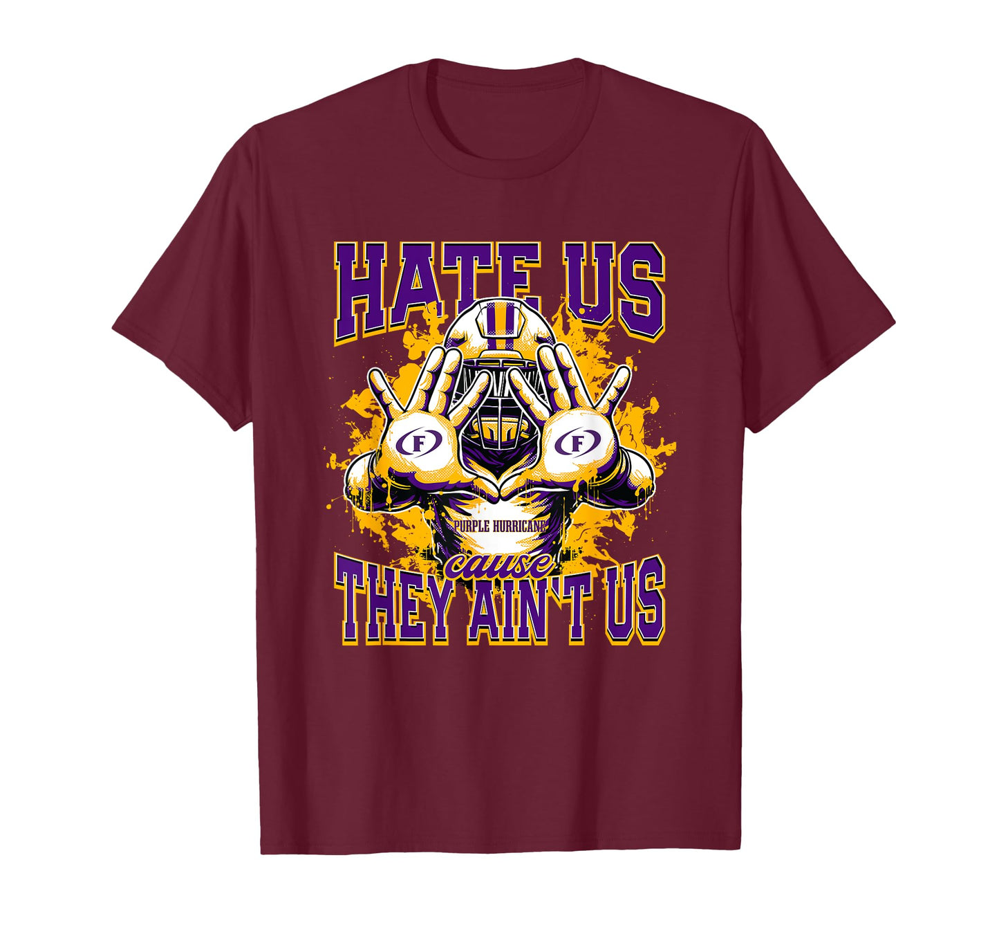 Fitzgerald Purple Hurricane Logo Hate Us Cause They Ain't HS T-Shirt