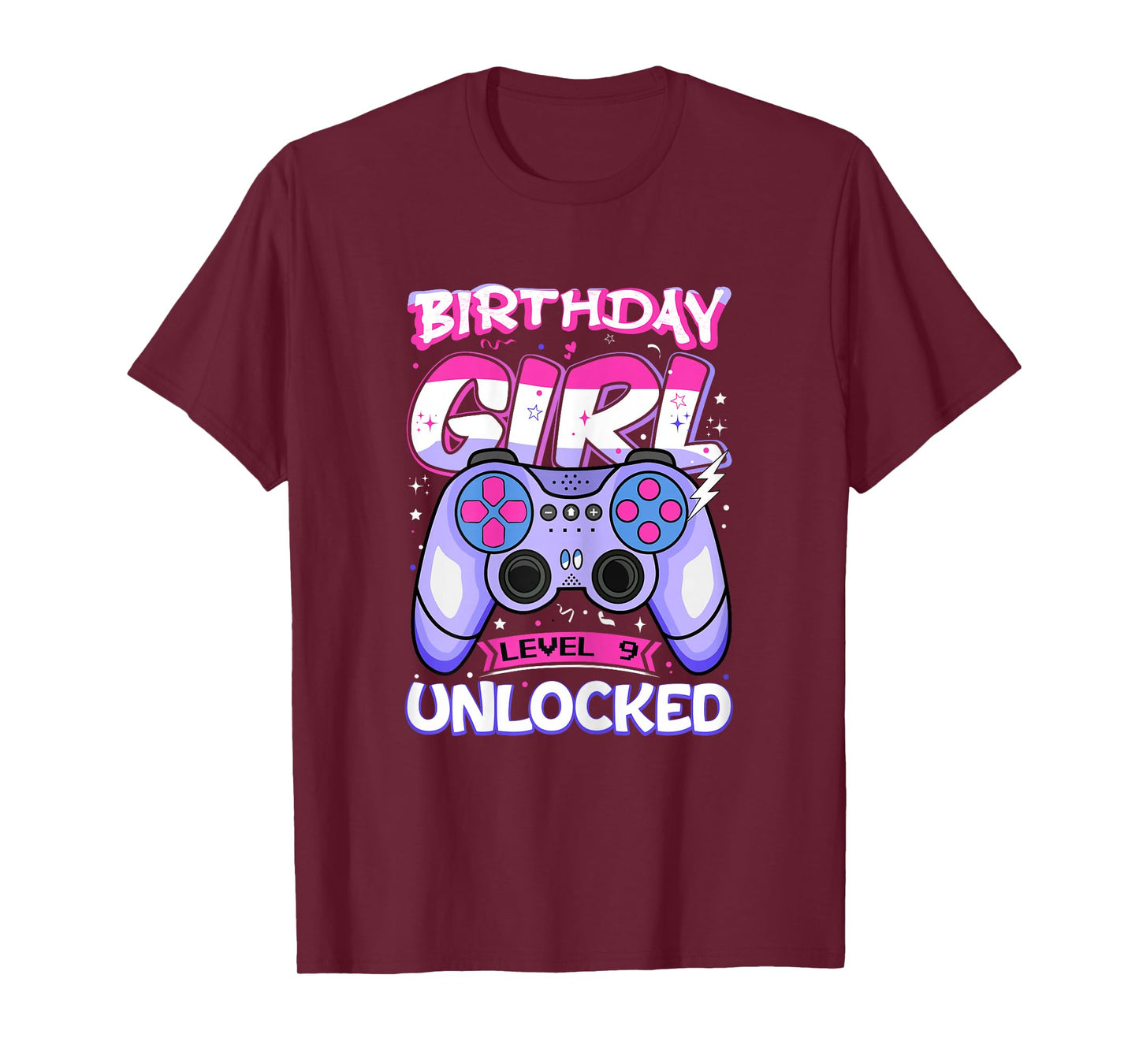 9 Year Old Girl Gamer Level Unlocked 9th Birthday Kids T-Shirt
