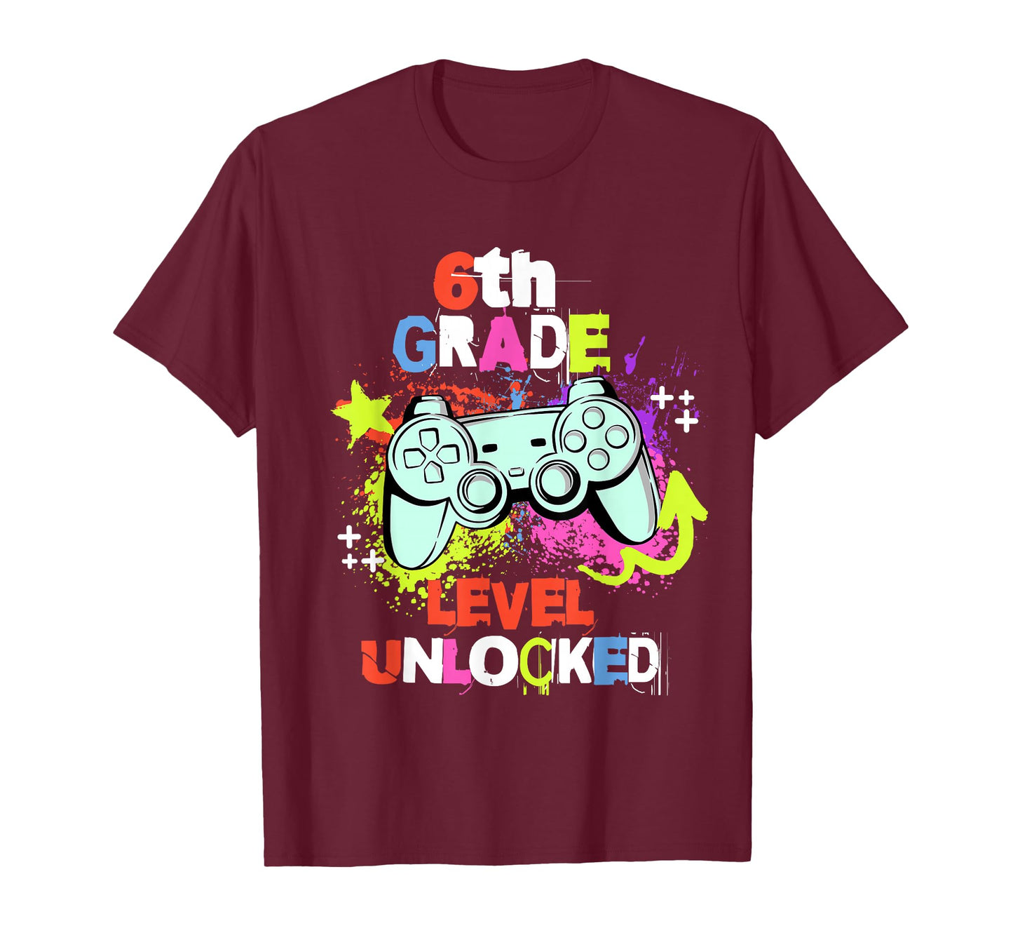 6th Grade Level Unlocked Back to School Gamer Tee for Kids. T-Shirt