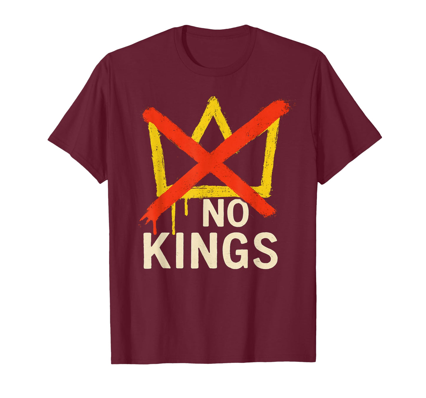No Kings Protest Sign Defiant Voice Men Women Retro No Kings T-Shirt