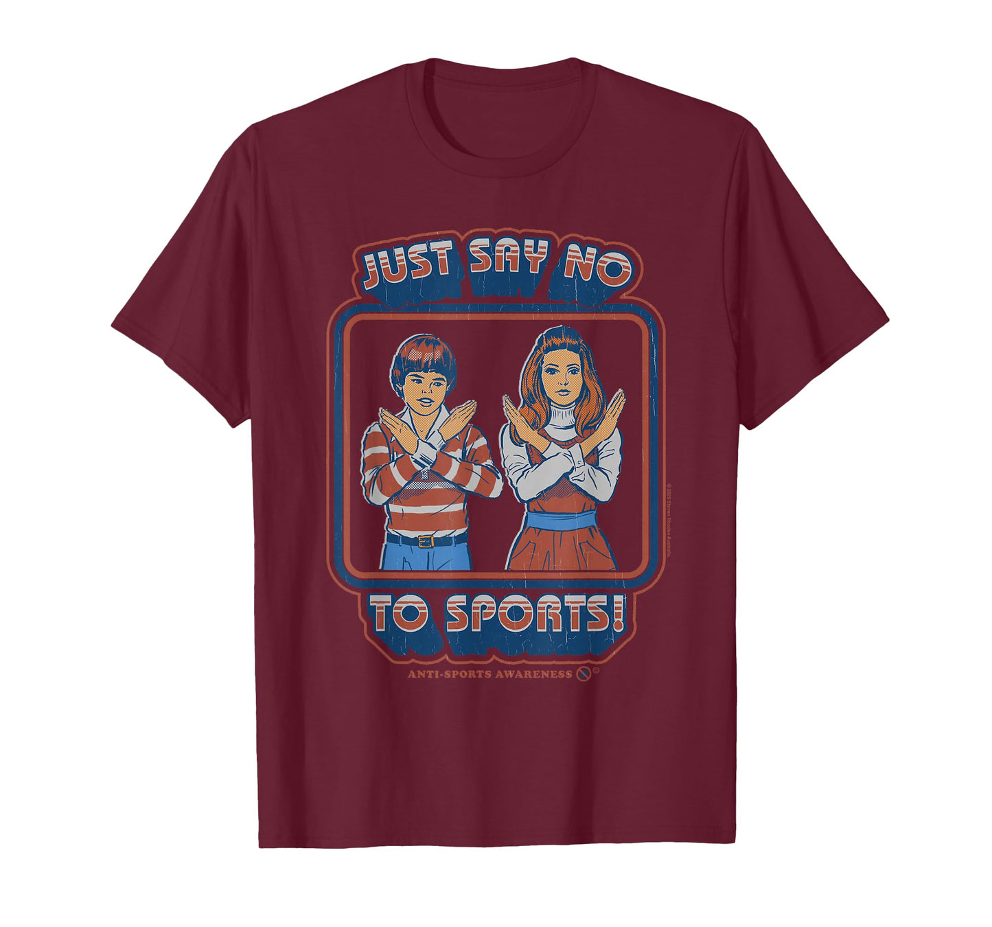 Say No to Sports Sarcastic Retro Vintage Funny Adult Humor T-Shirt