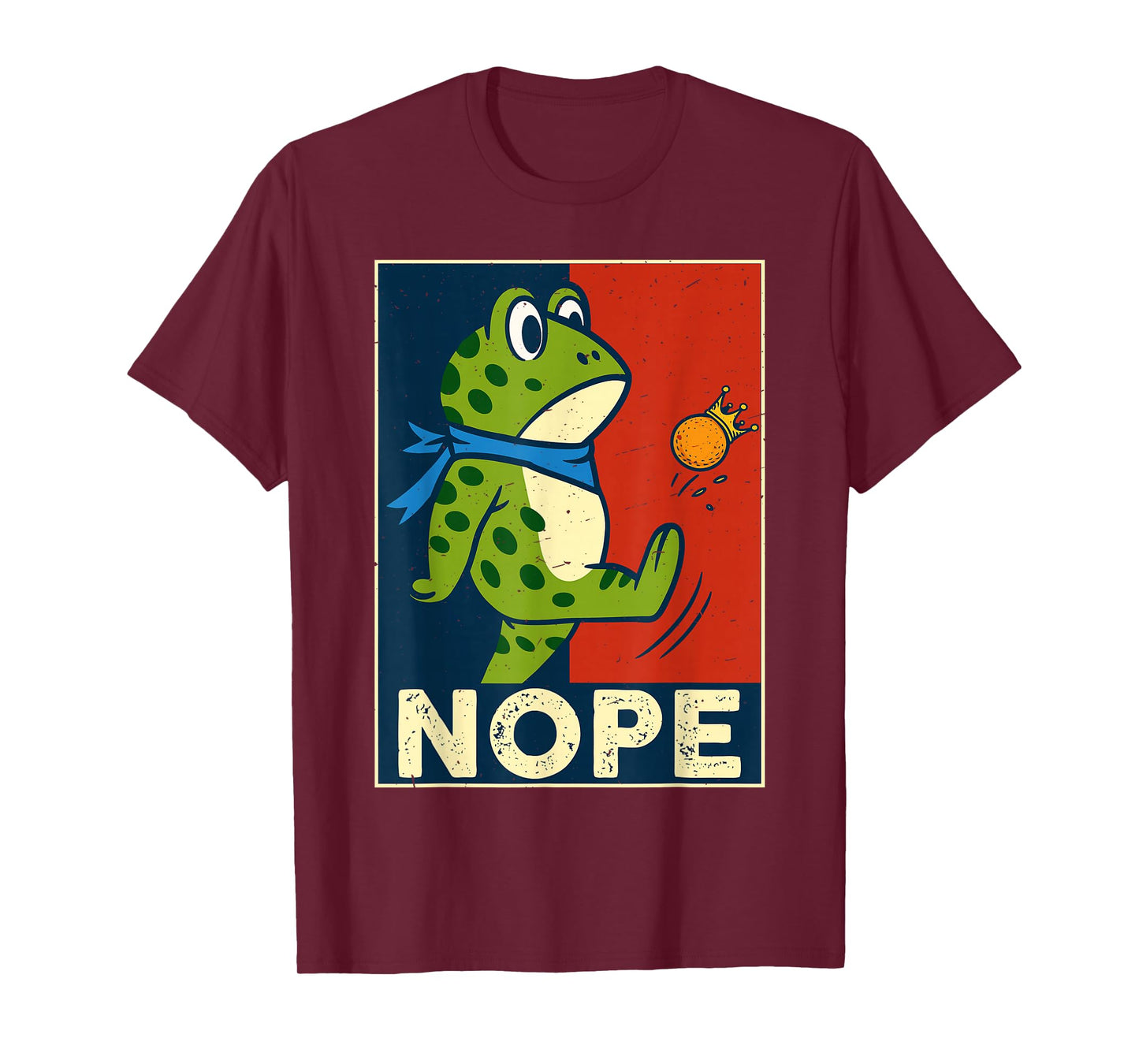 Portland Frog Protest Retro Nope No Kings for Men Women T-Shirt