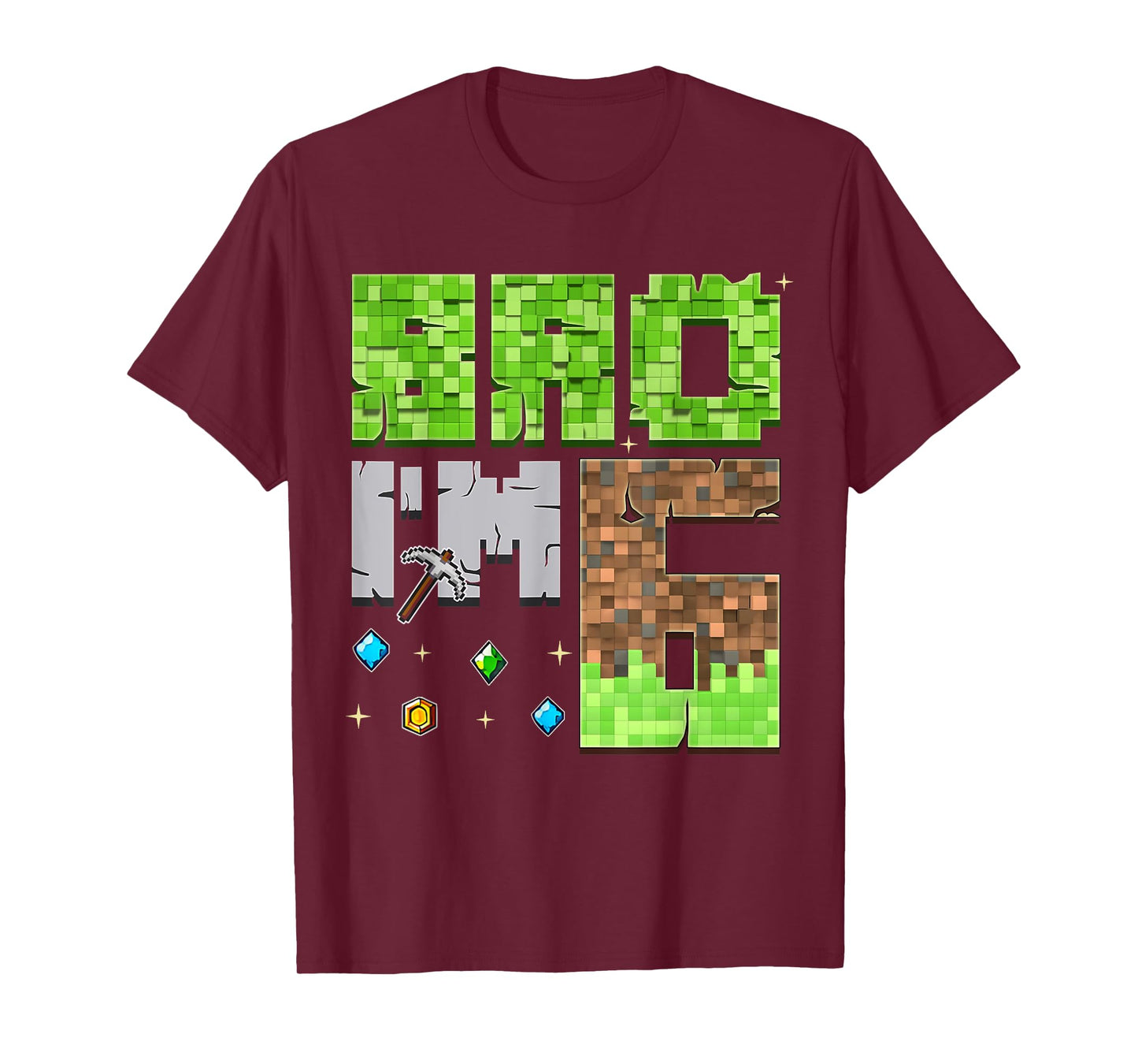 6th Birthday I'm 6 Year Old Gamer Pixel Birthday Boys Kids T-Shirt