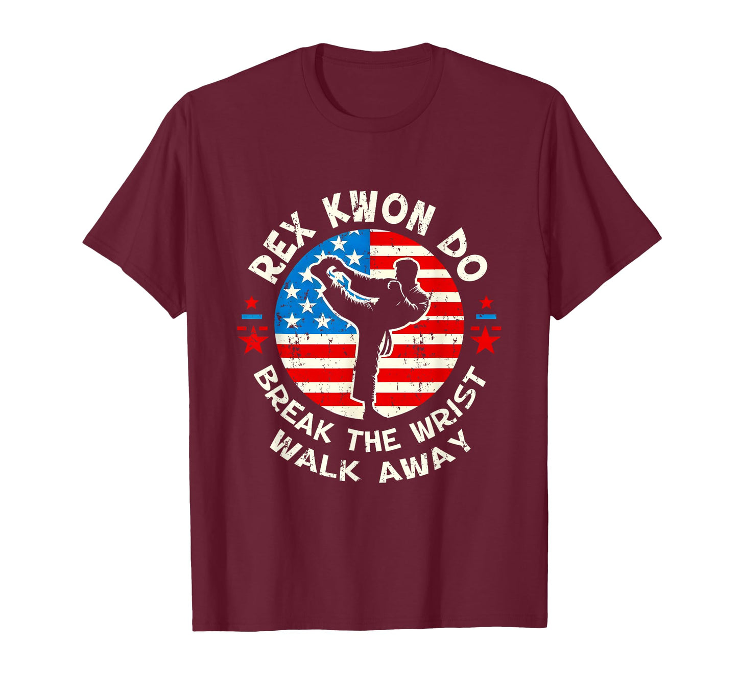 Rex Kwon Do American Flag Taekwondo Martial Art Sport T-Shirt