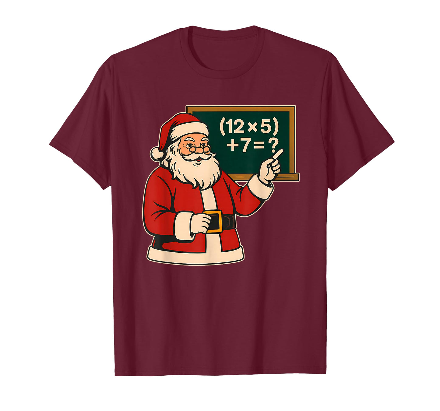 67 Teacher Christmas Santa Six Seven Meme Brainrot Math Joke T-Shirt