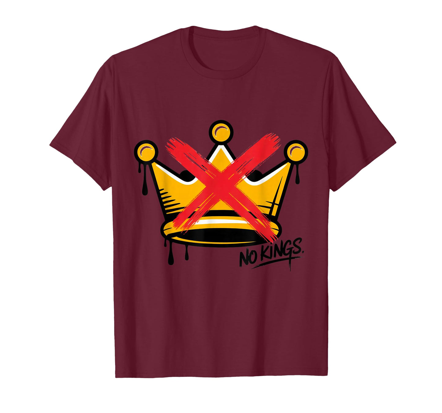 No Kings Protest Flag Sign - Funny Fight Oligarchy T-Shirt
