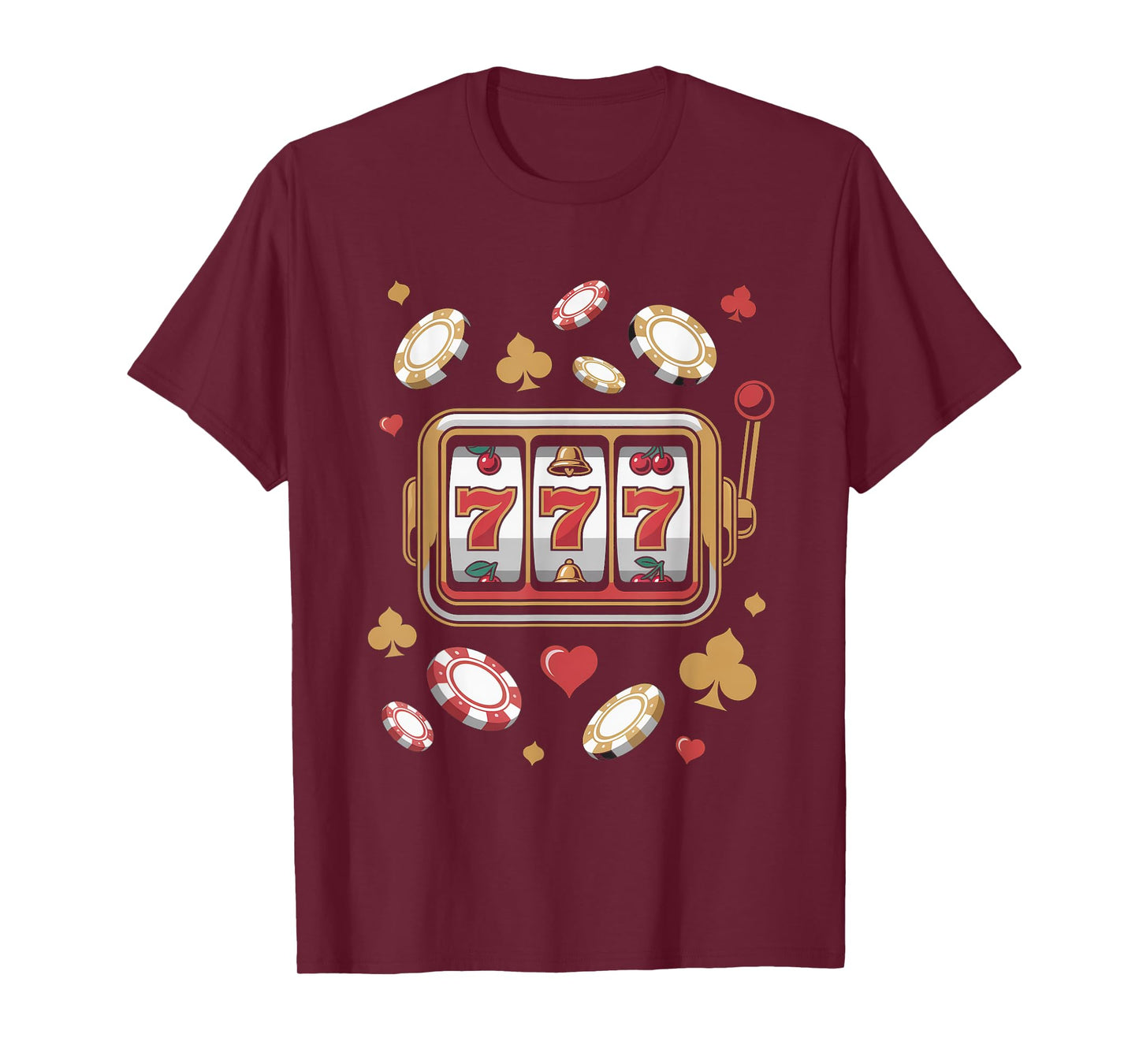 777 Jackpot Slots Gambling Fun Theme T-Shirt