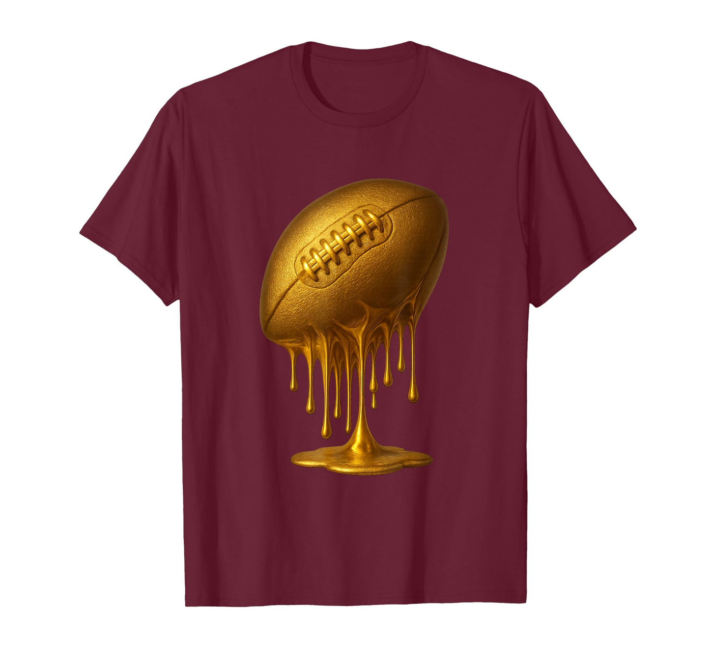 Football Drip Drippy Gold Spirit Wear Game Day Boys Youth T-Shirt