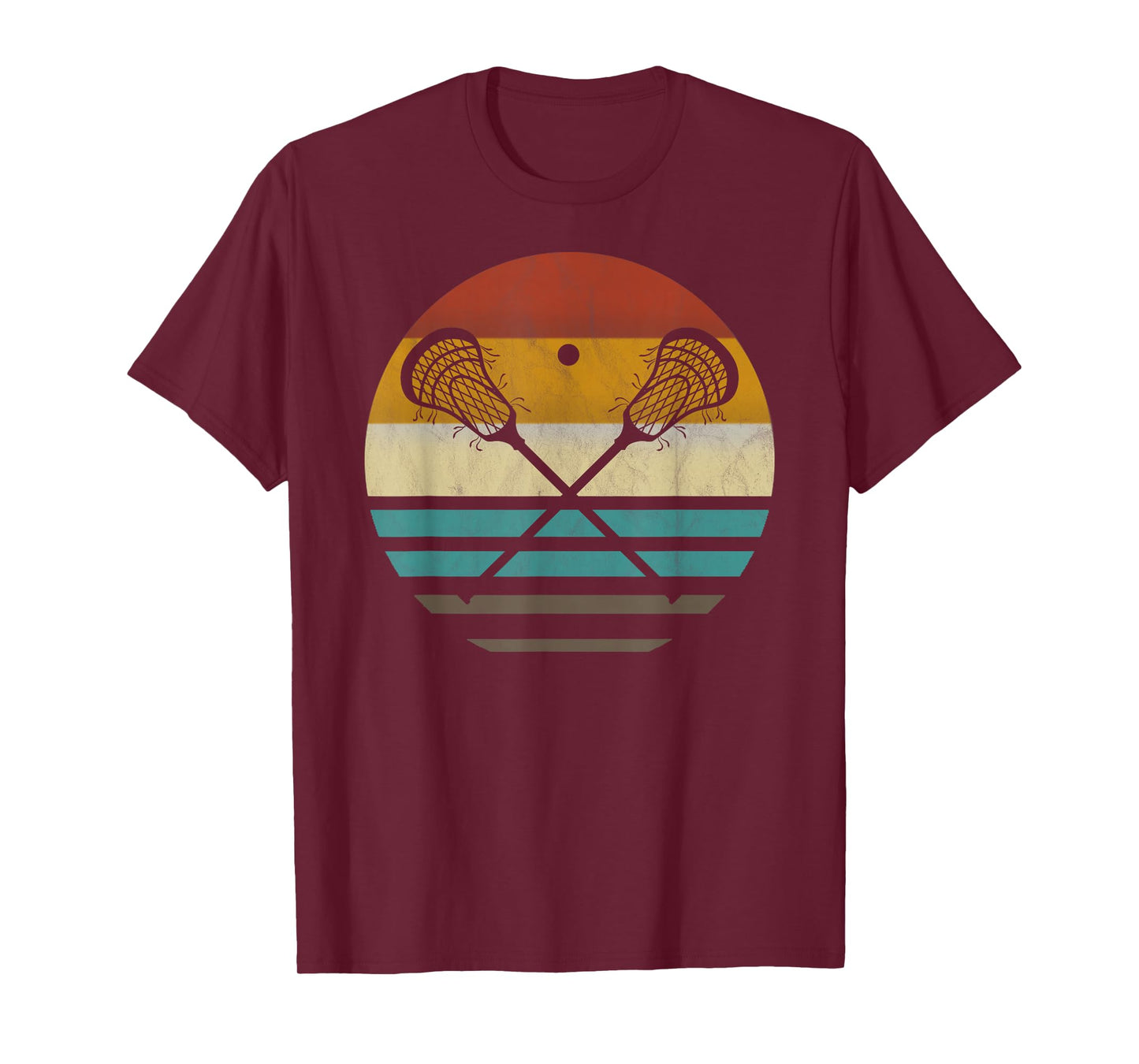 Lacrosse Retro Vintage Lacrosse Racket Silhouette Gift T-Shirt