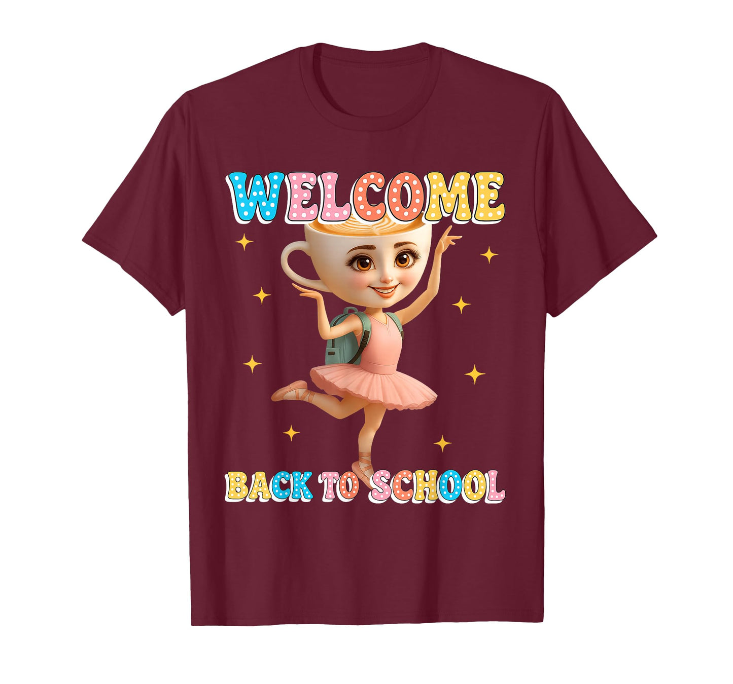 Ballerina Cappuccina Italian Brainrot Welcome Back To School T-Shirt
