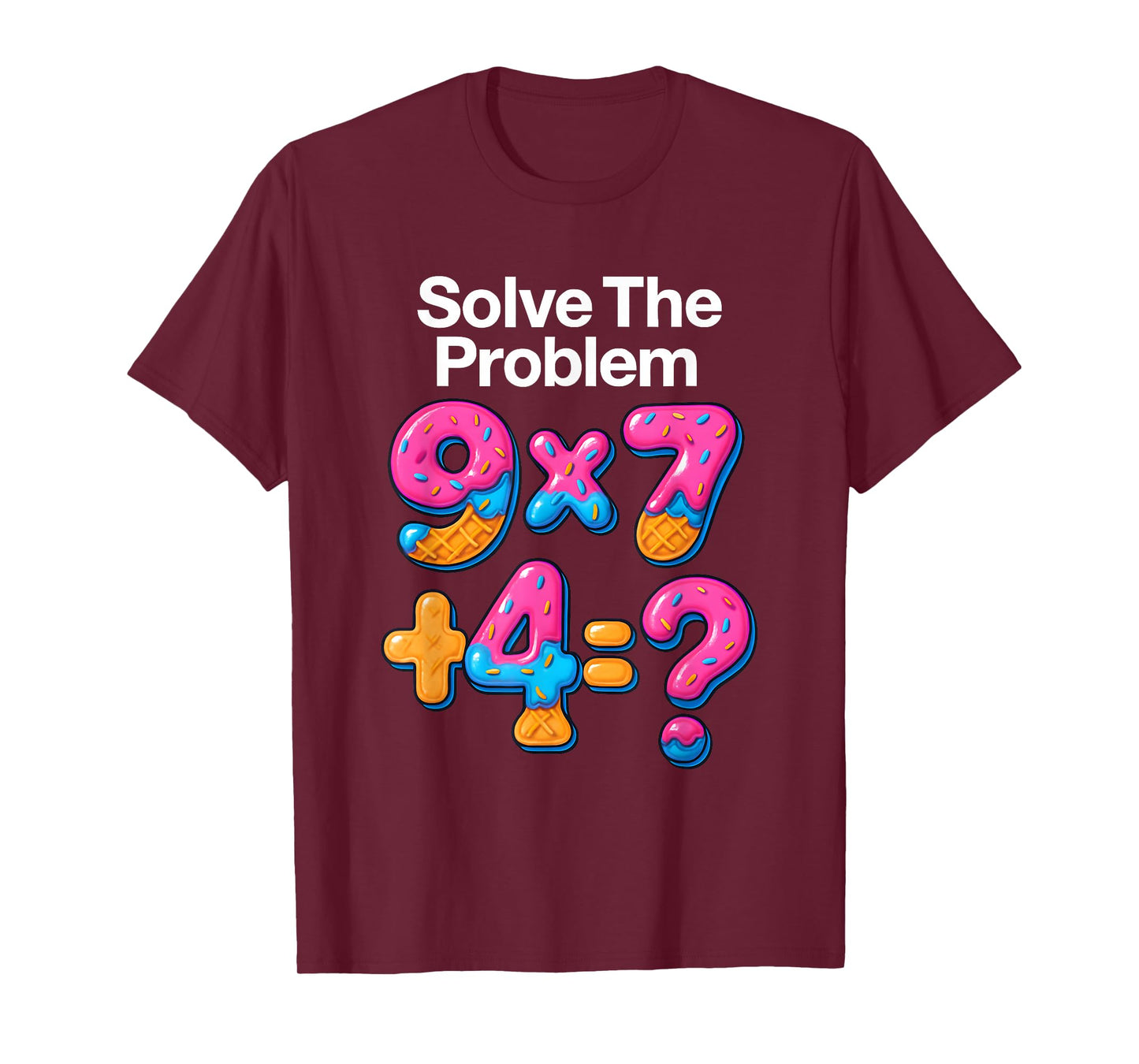 67 Meme Math Teacher Ice Cream Drip 6 7 Brainrot Six Seven T-Shirt
