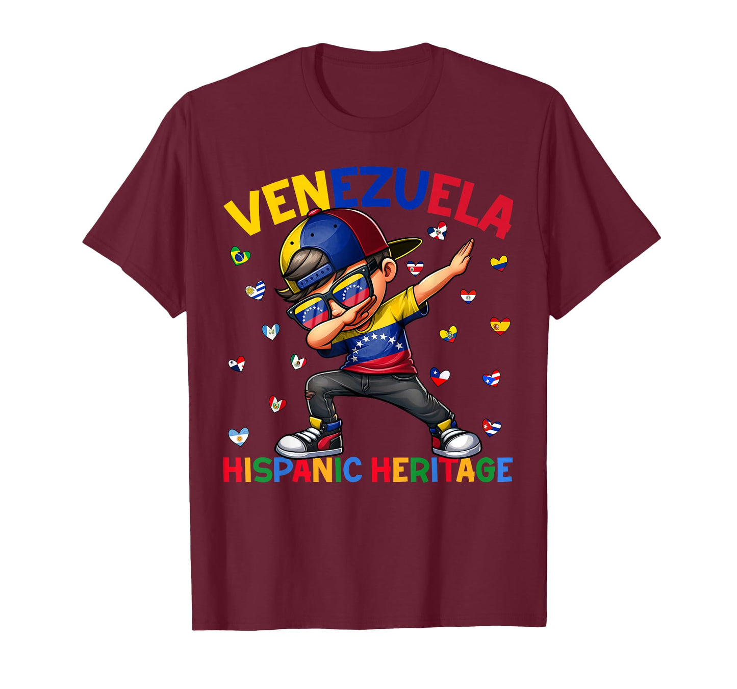 Hispanic Heritage Month Venezuela Flag Shirts Venezuelan Boy T-Shirt