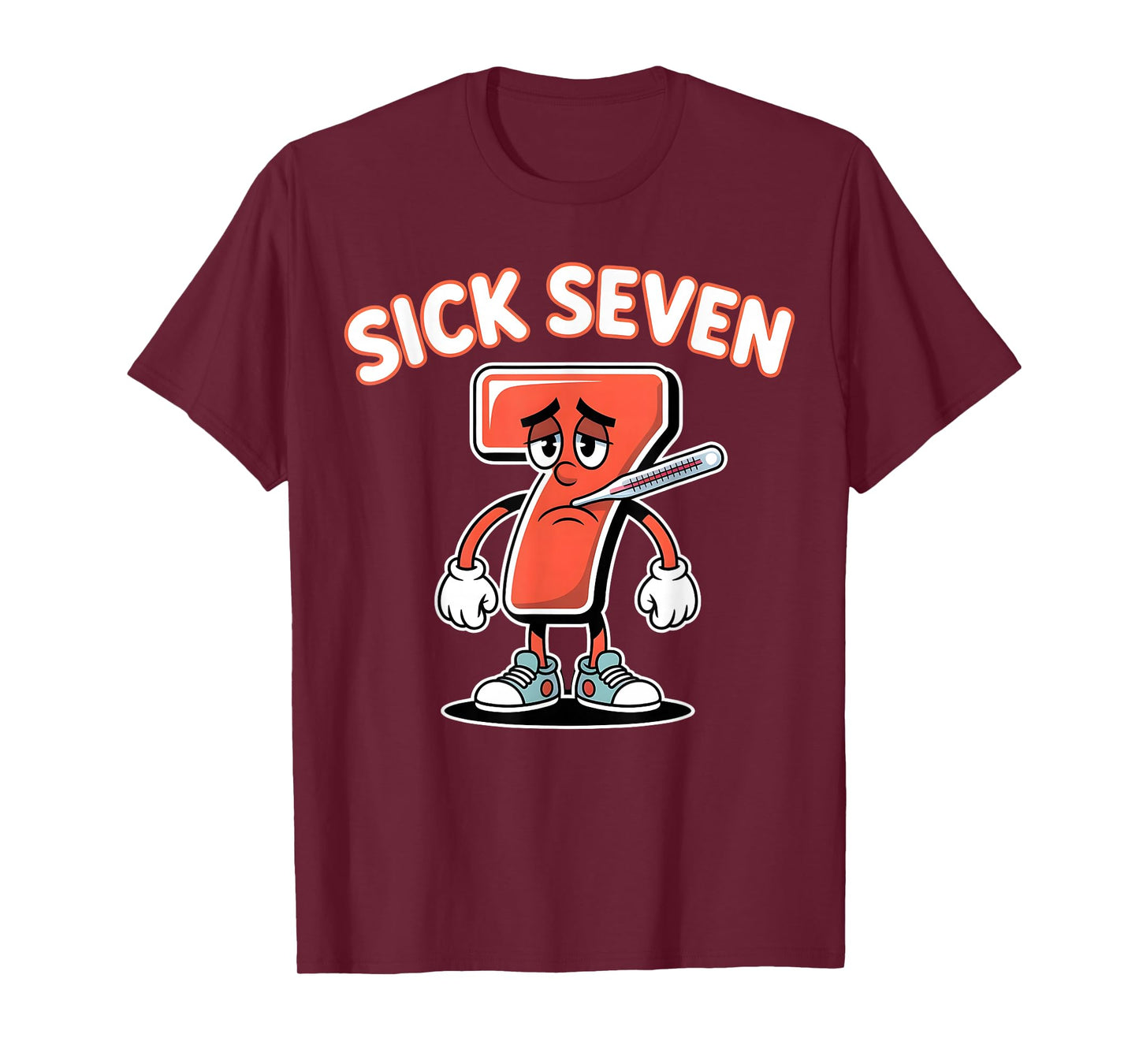 Sick Seven Meme Tee Six Seven Fun Wordplay T-Shirt