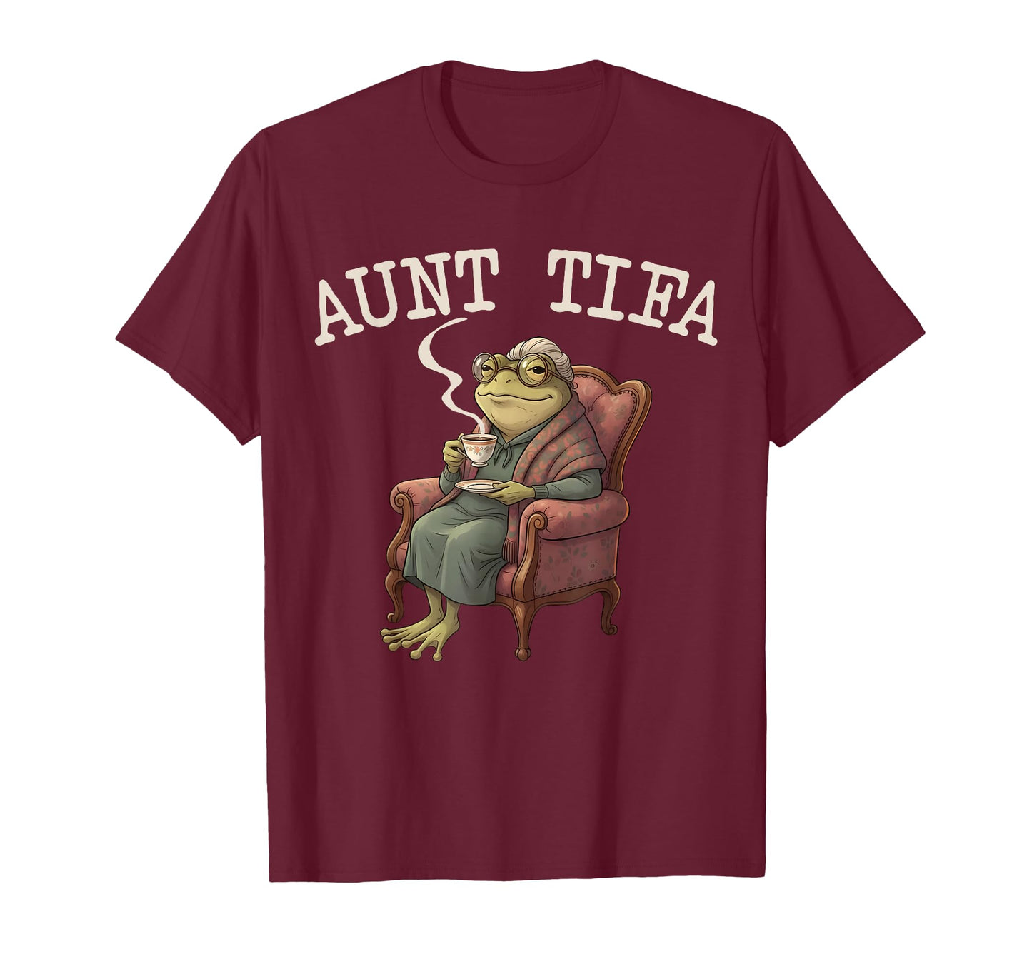 Aunt TIFA Frog Funny Graphic Men Women T-Shirt