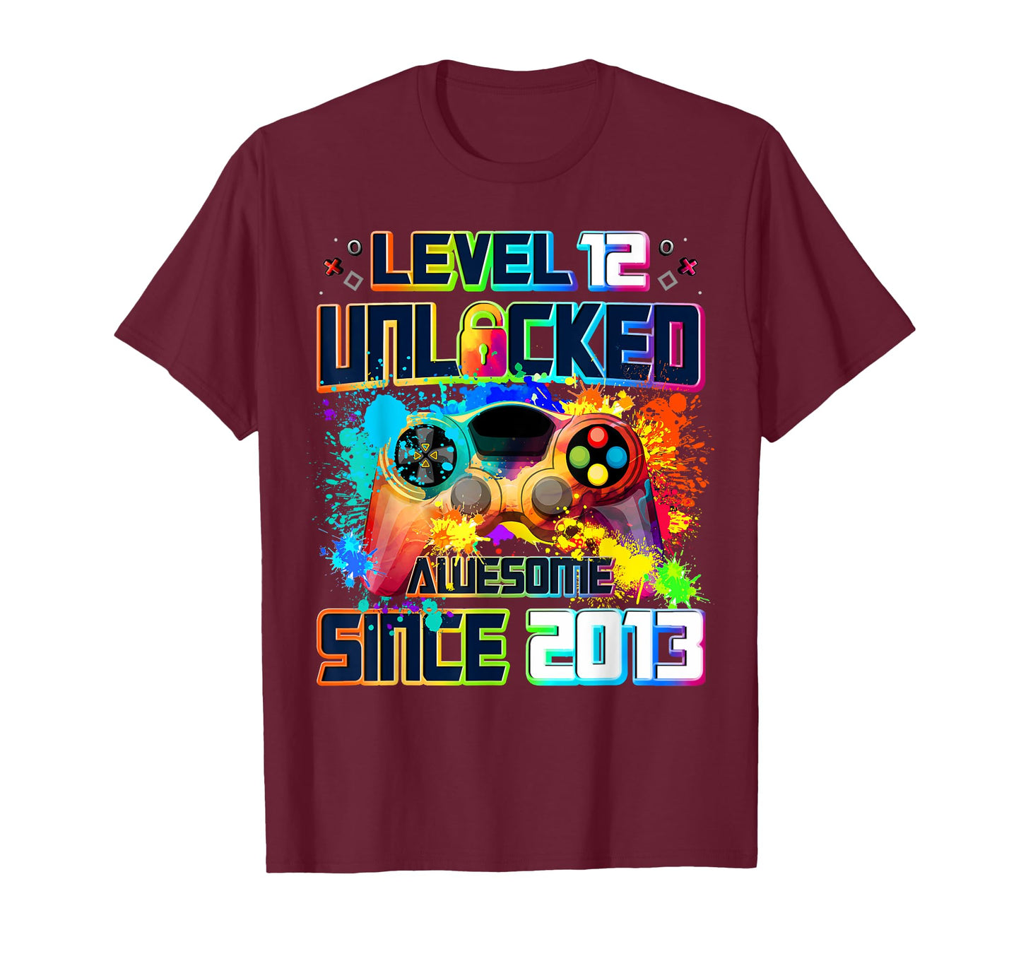 Level 12 Unlocked 12 Year Old Video Gamer 12th Birthday Gift T-Shirt
