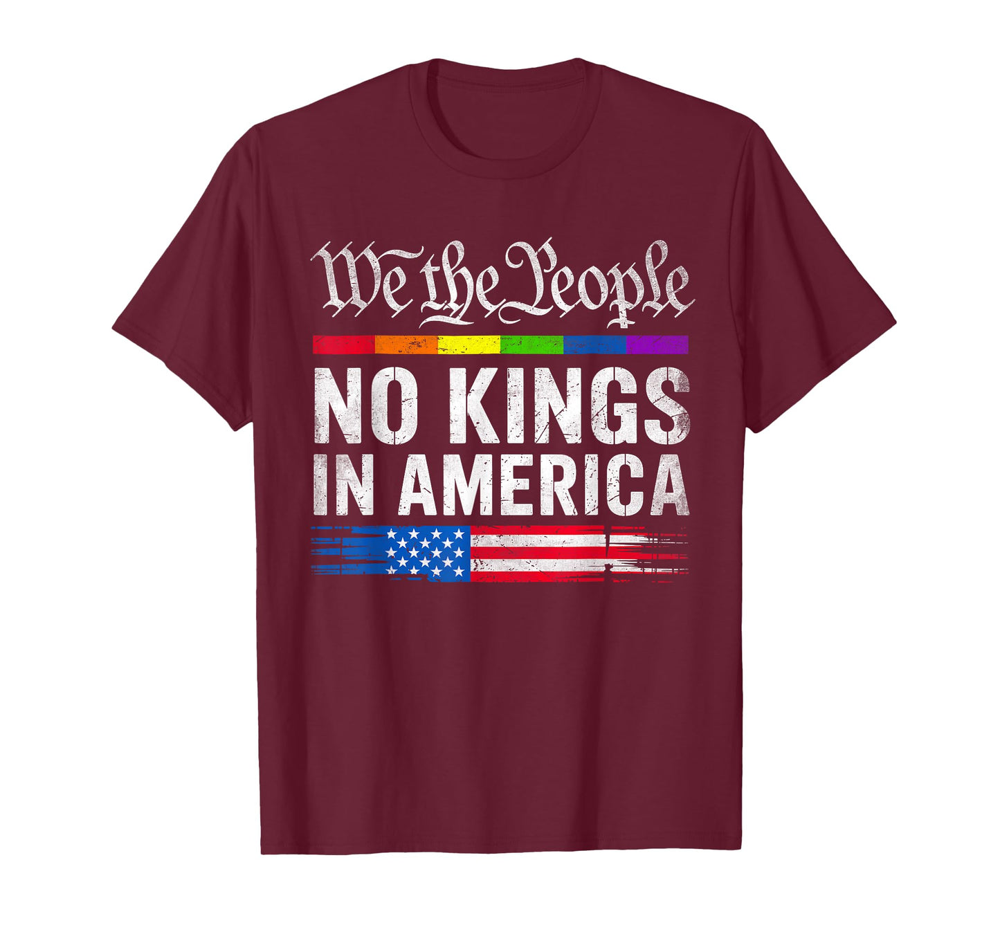 No Kings In America Patriotic Pro-Democracy Protest June 14 T-Shirt