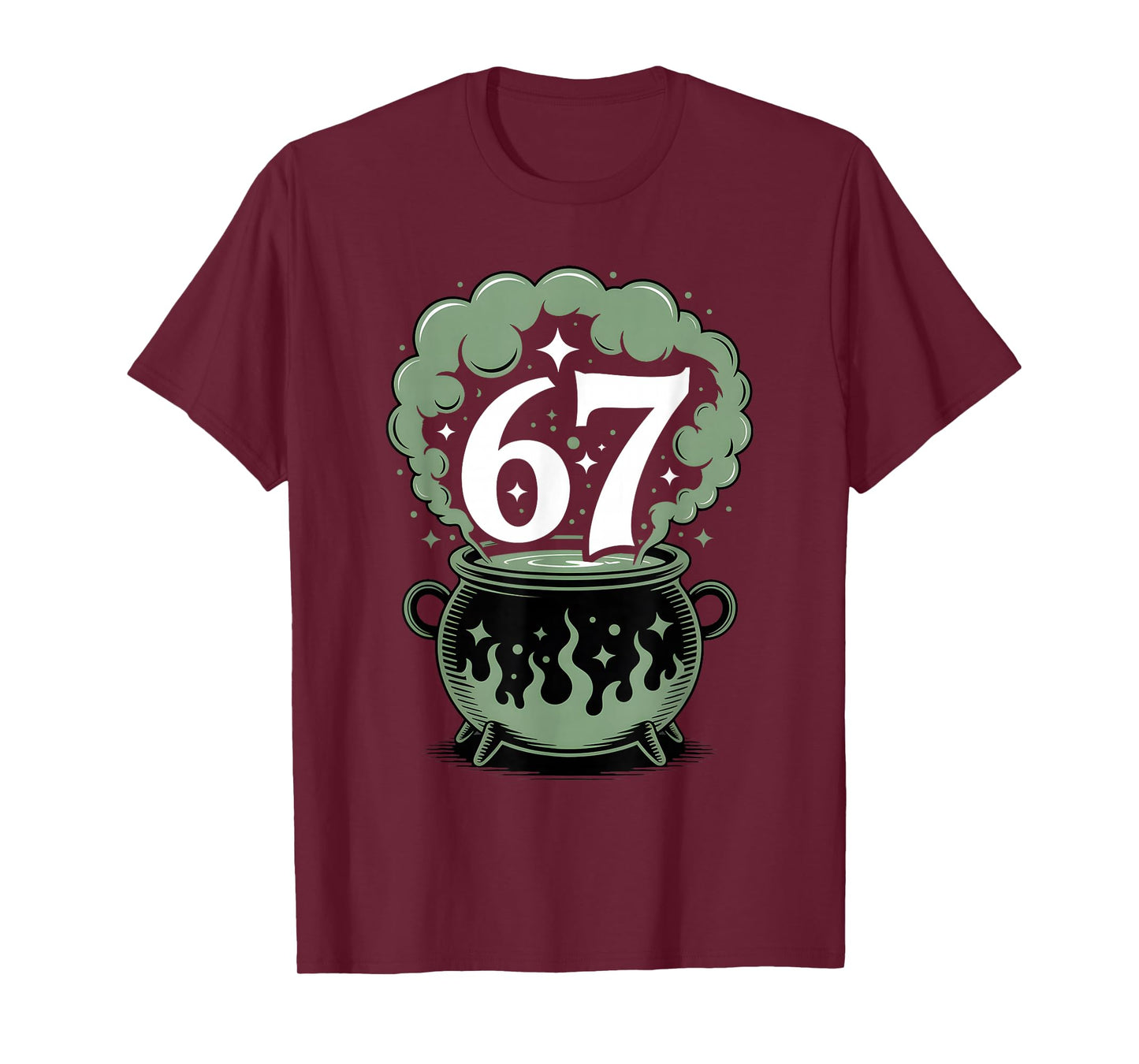 Witch Six Seven 6 7 Halloween Brainrot Meme 67 Funny T-Shirt