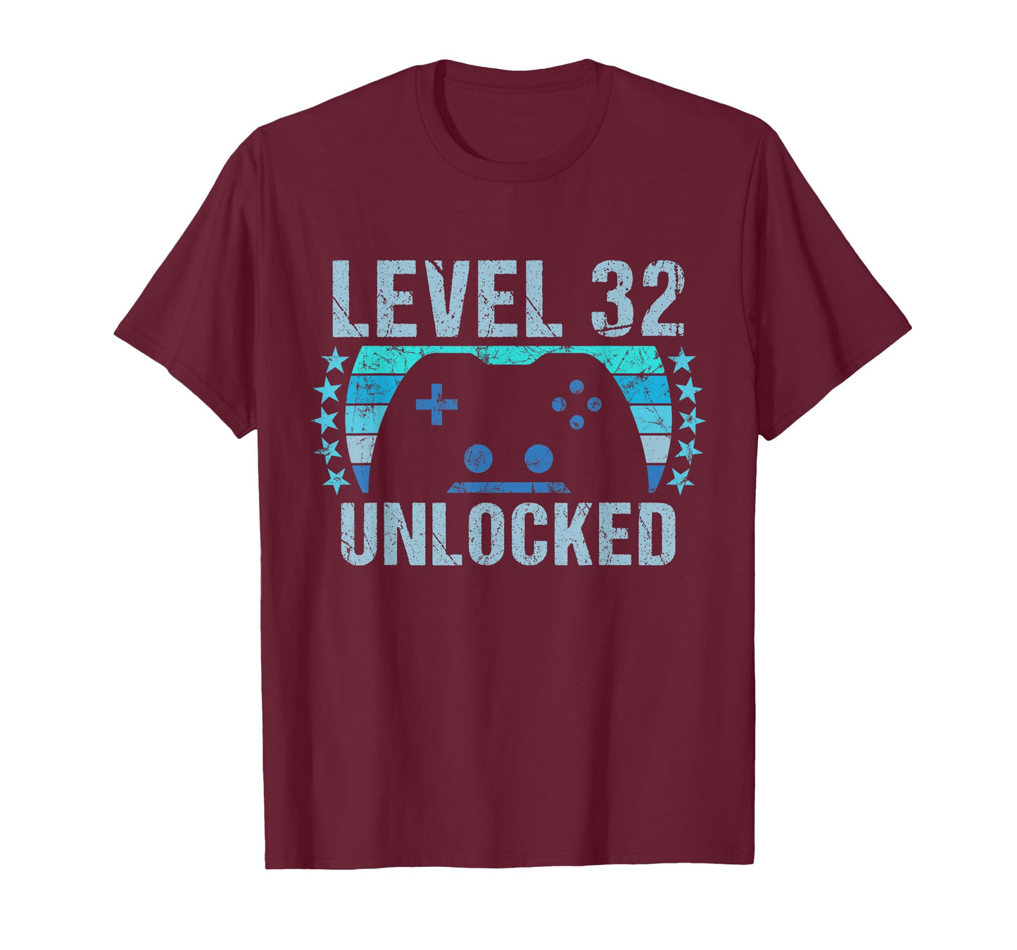 Gaming Vintage 32nd Birthday Gift 32 Year Old Boy Girl Gamer T-Shirt