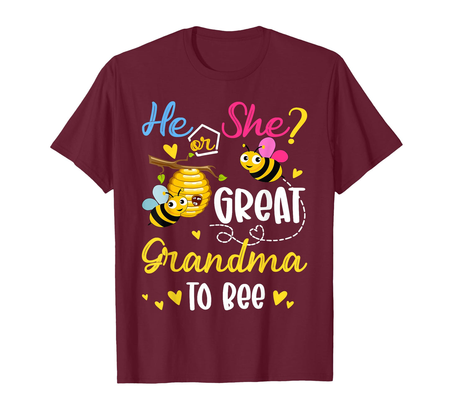 He Or She What Will It Bee Gender Reveal For Great Grandma T-Shirt