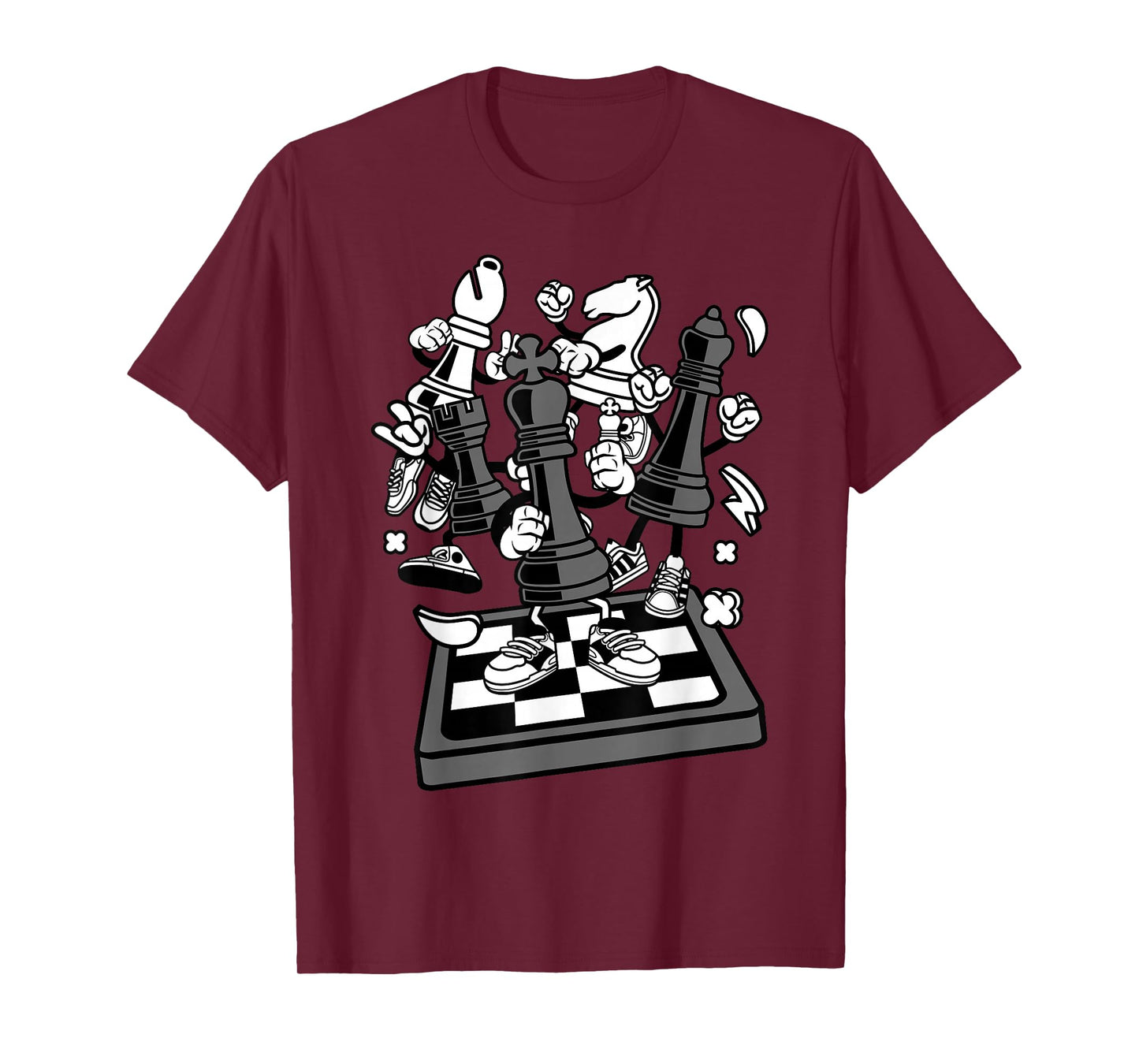 Comic Figure | Chess Player Chess Board T-Shirt