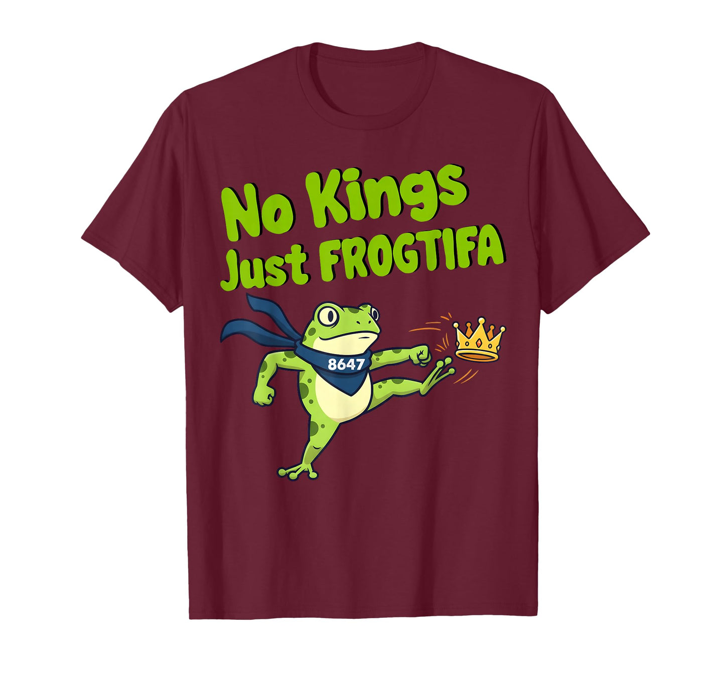 No Kings Just FROGTIFA Portland Frog 8647 Nope Crown Funny T-Shirt