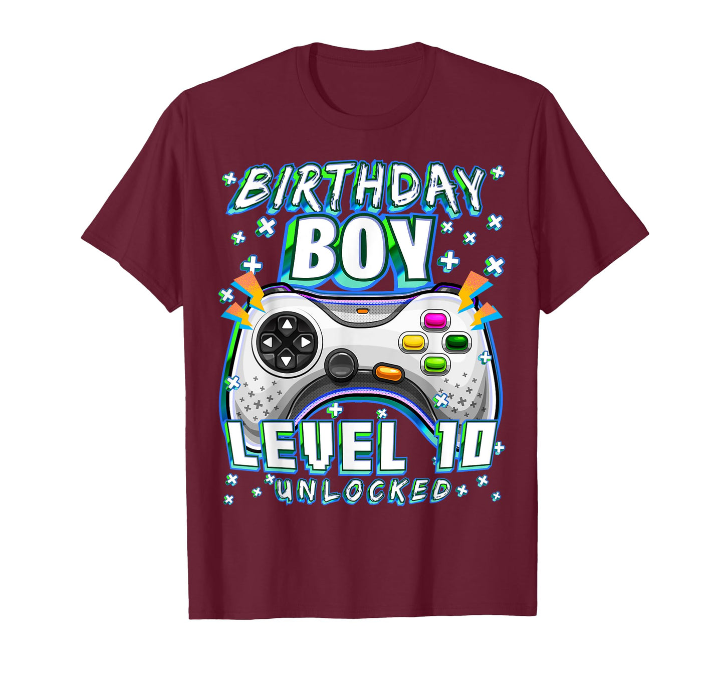 Level 10 Unlocked Video Game 10th Birthday Gamer Boys T-Shirt