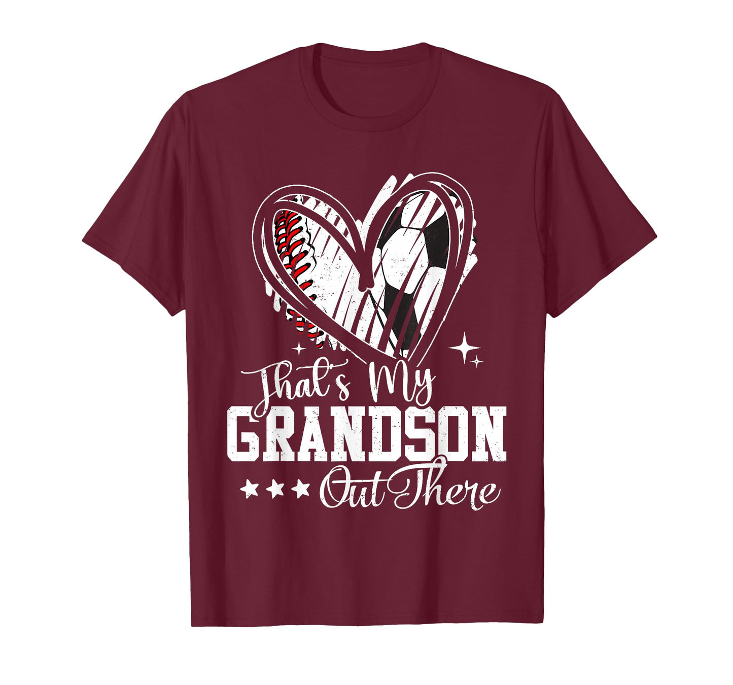That's My Grandson Out There Baseball Soccer Grandma Grandpa T-Shirt